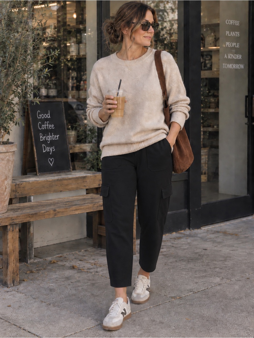 Max Studio Women’s Casual Black Cargo Pants - Comfortable Everyday Fit
